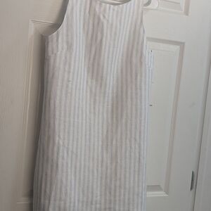 Reformation Light Blue and White Striped Dress